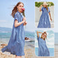 🎉 (Maat: S-4XL) 🛍️Nieuwe exclusieve zomerkleding 👗 Gestreepte revers-overhemdjurk met knopen | Met functionele zakken
