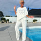 Casual Tweedelige Dames Set – Effen Top & Losse Broek | Comfortabel & Stijlvol voor Elke Dag