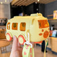 🎁Beste geschenken voor kinderen🚌Draagbare waterbeker in de vorm van een bus met riem