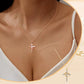 🤩Full Diamonds draaibare kroon kruis ketting