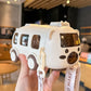 🎁Beste geschenken voor kinderen🚌Draagbare waterbeker in de vorm van een bus met riem