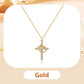 🤩Full Diamonds draaibare kroon kruis ketting