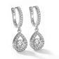 💎 50% KORTING! ✨ Druppel Hoepel Oorbellen – Stralend Zirkoon, Pavé Zetting, Goud of Zilver Afwerking Voor Tijdloze Elegantie 🎠