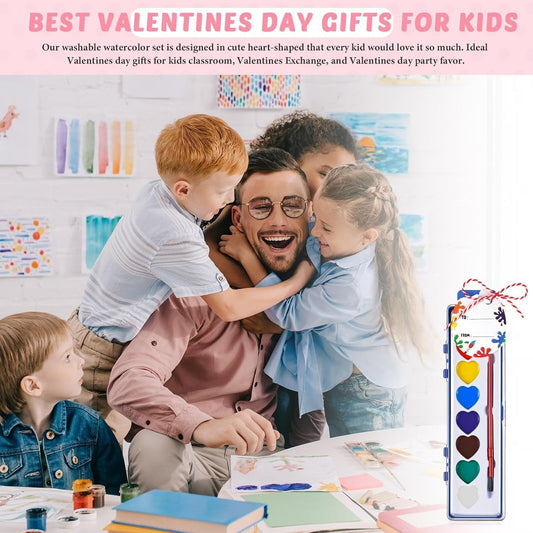 💖Valentijnsdag Hot Sale🔥Mini-aquarelverfsetjes+ 3 penselen