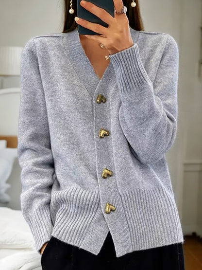 💥Uitverkoop 50% korting💕 Dames Casual Garen Wollen Knoop Vest