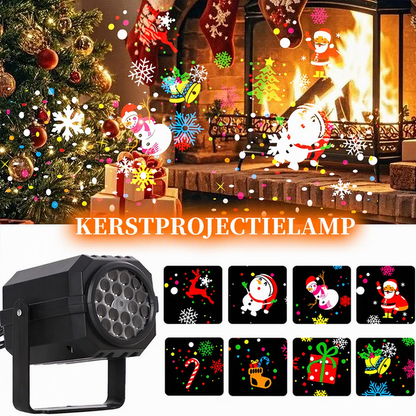 🎅50% KORTING! Roterende LED-Kerstpatroonprojectorlamp – 16 Feestelijke Patronen & Dynamisch Effect 🎄✨