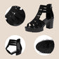 🔥Zolang de Voorraad Strekt 50% KORTING!🎉 Dames Anti-Slip Peep-Toe Chunky Sandalen