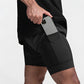 Heren 2-in-1 Sneldrogende Sportshorts
