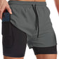 Heren 2-in-1 Sneldrogende Sportshorts