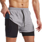 Heren 2-in-1 Sneldrogende Sportshorts