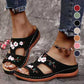 🌸 TIJDELIJK 50% KORTING! ✨ Dames Open-Teen Platform Slippers – Comfortabel, Veelzijdig, Bloem Accent 🥴