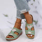 🌸 TIJDELIJK 50% KORTING! ✨ Dames Open-Teen Platform Slippers – Comfortabel, Veelzijdig, Bloem Accent 🥴