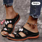 🌸 TIJDELIJK 50% KORTING! ✨ Dames Open-Teen Platform Slippers – Comfortabel, Veelzijdig, Bloem Accent 🥴