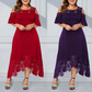 Elegante Jurk met Blote Schouders en Kanten Zoom voor Dames