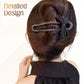 Fonkelende Elegante Zwarte Strik Haarclip voor Updos