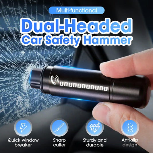 Multifunctionele dubbelzijdige auto-veiligheidshamer