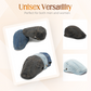 🍃 TIJDELIJK 50% KORTING! 👒 Unisex Denim Newsboy Cap – Tijdloos, Verstelbaar, Ademend 🍂