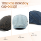 🍃 TIJDELIJK 50% KORTING! 👒 Unisex Denim Newsboy Cap – Tijdloos, Verstelbaar, Ademend 🍂