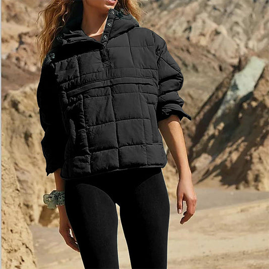 🌟Warme losse jas met capuchon voor dames in de winter