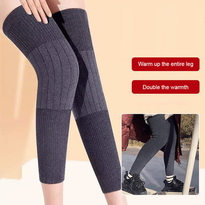 🦵 NU 50% KORTING! ✨ Warme, rekbare lange kniebeschermers - elastisch thermisch fleece voor buitenactiviteiten en ondersteuning van gewrichten ❤️