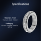 💖50% korting!💖Draaibare spinner-ring van titaniumstaal met zirkonia