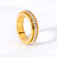 💖50% korting!💖Draaibare spinner-ring van titaniumstaal met zirkonia