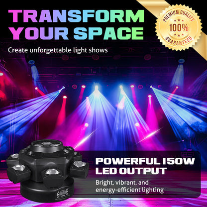 Exclusief Sinterklaasvoordeel!50% KORTING✨ Multi-Beam LED Sfeerverlichting (150W) – Dynamische Lightshows voor Feesten/Podia/Clubs – Eenvoudig Bedienbaar met Afstandsbediening!