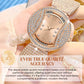Dames elegante quartz horloge met fonkelende strass