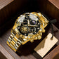 Heren waterdicht quartzhorloge met tourbillon en lichtgevend display