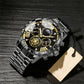 Heren waterdicht quartzhorloge met tourbillon en lichtgevend display