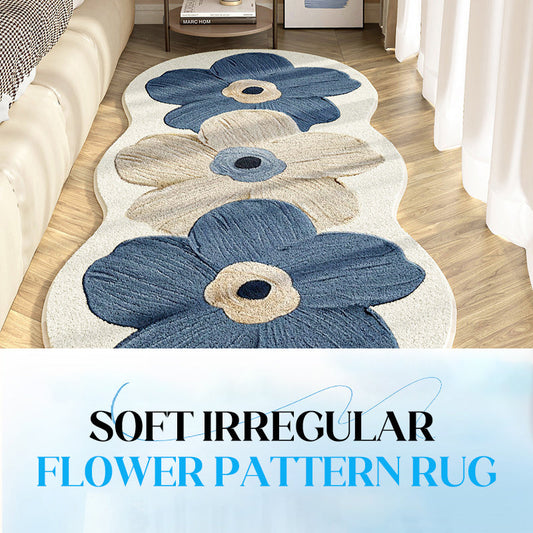 🎉 50% KORTING – Superzachte Bloemen Vloerkleed voor Slaapkamer of Kinderkamer 🌸🧡