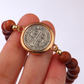 Unisex verstelbare houten kralenarmband van Sint-Benedictus