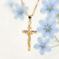 🔥💛 1+1 GRATIS——Gold Cross Ketting  ! Tijdloos crucifix ontwerp met INRI, verstelbare Figaro ketting voor dames en heren 🙏✨