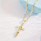 🔥💛 1+1 GRATIS——Gold Cross Ketting  ! Tijdloos crucifix ontwerp met INRI, verstelbare Figaro ketting voor dames en heren 🙏✨