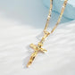 🔥💛 1+1 GRATIS——Gold Cross Ketting  ! Tijdloos crucifix ontwerp met INRI, verstelbare Figaro ketting voor dames en heren 🙏✨