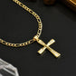 🔥💛 1+1 GRATIS——Gold Cross Ketting  ! Tijdloos crucifix ontwerp met INRI, verstelbare Figaro ketting voor dames en heren 🙏✨