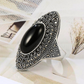 ✨🔥Vintage zwarte marcasiet statementring voor dames💍