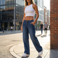 🔥 Hot Sale 50% KORTING 🔥 Dames Y2K gestreepte laag uitgesneden jean