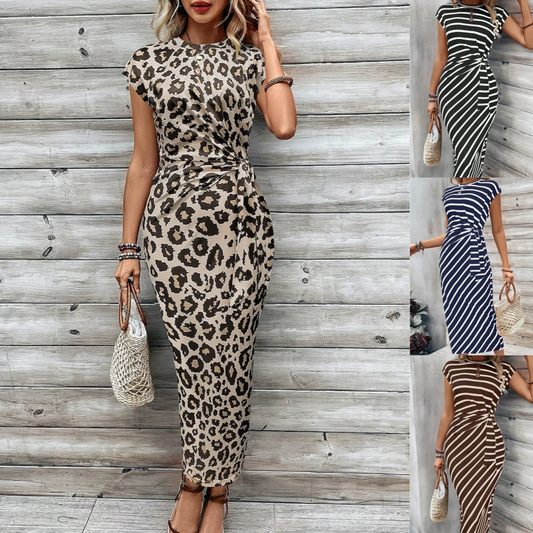 🔥LAATSTE DAG UITVERKOOP 50% KORTING!!💕Elegante jurk met strikceintuur voor dames