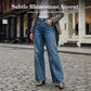 Dames jeans met strass en wijde pijpen