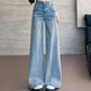 Dames jeans met strass en wijde pijpen