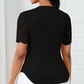 🌼LAATSTE DAG AANBIEDING - 60% KORTING👚Dames zomerblouse met V-hals, kanten mouwen en knoopsluiting