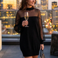 🎁2026 Nieuw binnen 50% KORTING💥Doorzichtige Mesh Mock Neck Minijurk