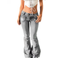 Casual damesjeans met lage taille en flare