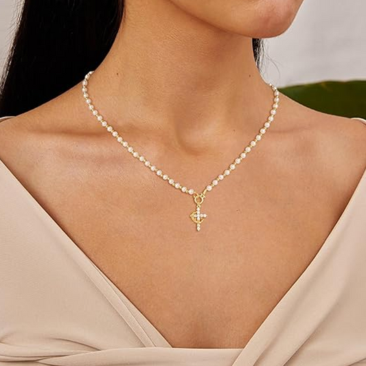 Zirkonia Kroon Kruis Hanger Ketting