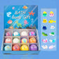 🛁 50% KORTING |🌊 Badbommen met oceaan-thema | 60 g * 12 stuks, schuimend badplezier & leuk cadeau-idee ✨