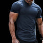 💎 50% KORTING NU! ⚡ Heren Casual Effen Sportief T-Shirt – Slim Fit, Ingekeepte V-Hals & Premium Stretch Stof 👕🔥