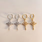 Sparkling Cross Pendant Earrings & Necklace