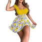 📢📢40% OFF !!!⏰Summer Floral Print Smocked Waist Mini Dress
