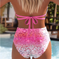 👙 Bikiniset met hoge taille en luipaardprint-verloop | Comfortabel • Perfecte pasvorm
